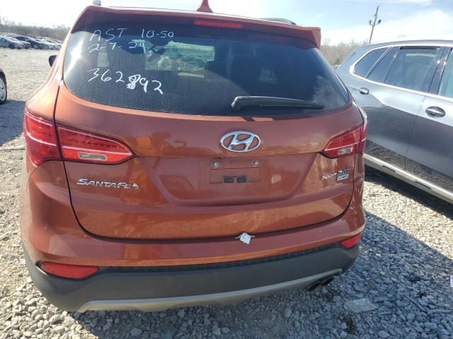 5XYZW4LAXGG362892 - 2016 HYUNDAI SANTA FE S ORANGE photo 6