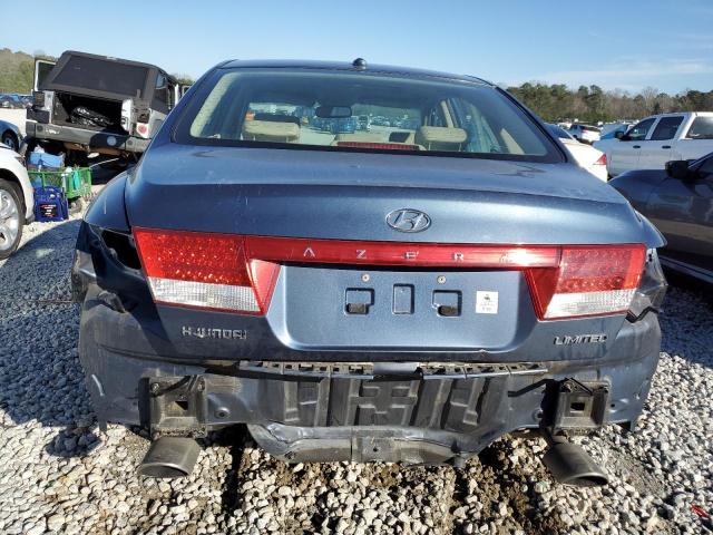 KMHFC46F78A321037 - 2008 HYUNDAI AZERA SE BLUE photo 6