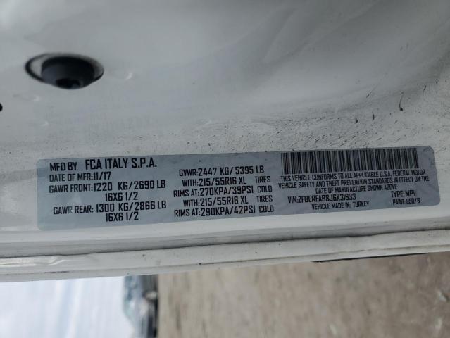 ZFBERFAB8J6K31633 - 2018 RAM PROMASTER WHITE photo 13