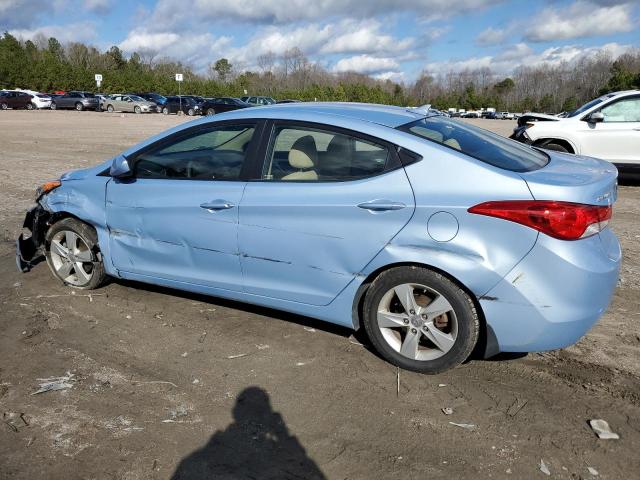 KMHDH4AE5DU845691 - 2013 HYUNDAI ELANTRA GLS BLUE photo 2