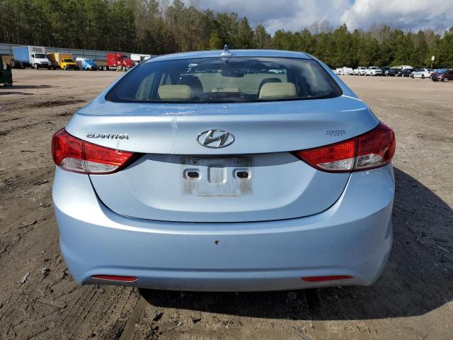 KMHDH4AE5DU845691 - 2013 HYUNDAI ELANTRA GLS BLUE photo 6