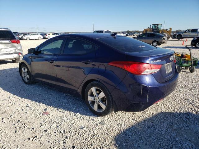 5NPDH4AE0DH263044 - 2013 HYUNDAI ELANTRA GLS BLUE photo 2