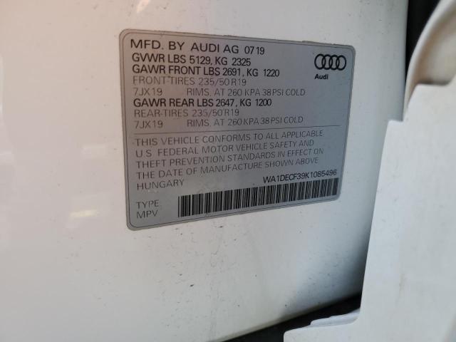 WA1DECF39K1085496 - 2019 AUDI Q3 PREMIUM S LINE WHITE photo 13