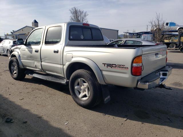 5TEHN72N84Z455206 - 2004 TOYOTA TACOMA DOUBLE CAB SILVER photo 2