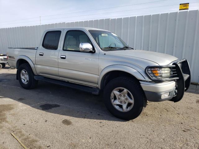 5TEHN72N84Z455206 - 2004 TOYOTA TACOMA DOUBLE CAB SILVER photo 4