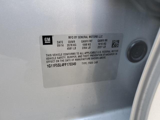 1G11F5SL4FF170349 - 2015 CHEVROLET MALIBU LTZ SILVER photo 12