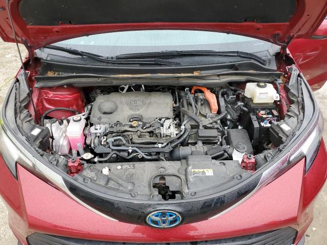 5TDYSKFC1MS015975 - 2021 TOYOTA SIENNA XLE RED photo 12