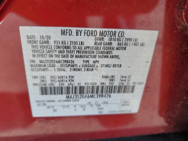 MAJ3S2GE6MC398426 - 2021 FORD ECOSPORT SE Rot Foto 14