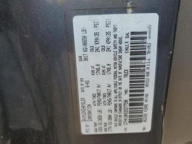 1D7HA18N53S377590 - 2003 DODGE RAM 1500 ST GRAY photo 12