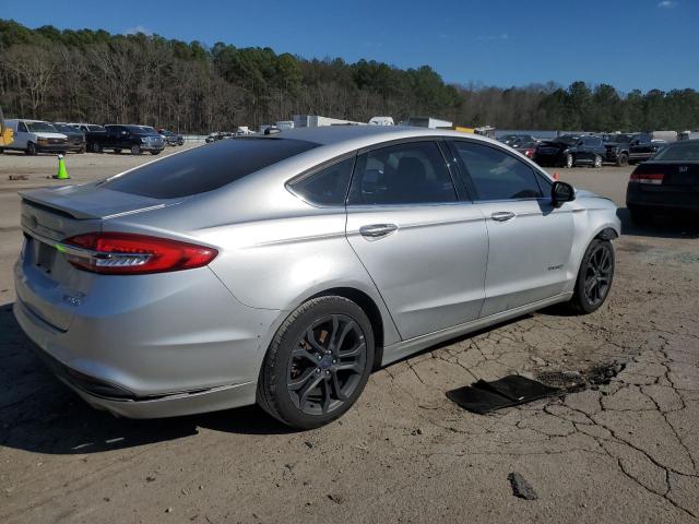 3FA6P0LU3JR102078 - 2018 FORD FUSION SE HYBRID SILVER photo 3