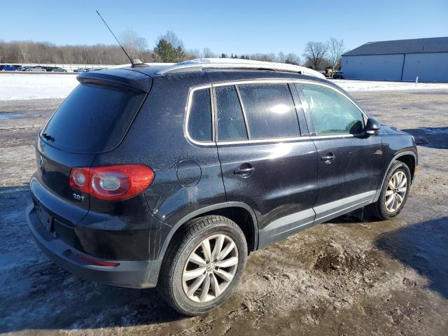 WVGAV7AX8BW526527 - 2011 VOLKSWAGEN TIGUAN S BLACK photo 3