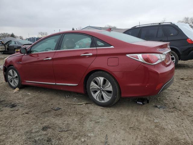 KMHEC4A49FA127558 - 2015 HYUNDAI SONATA HYBRID RED photo 2