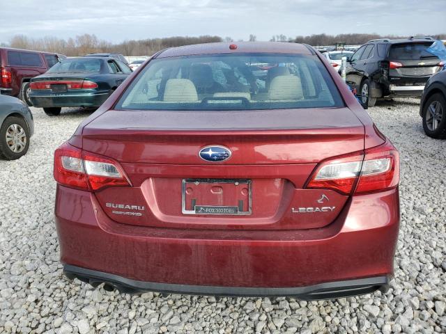 4S3BNAB65K3016844 - 2019 SUBARU LEGACY 2.5I RED photo 6