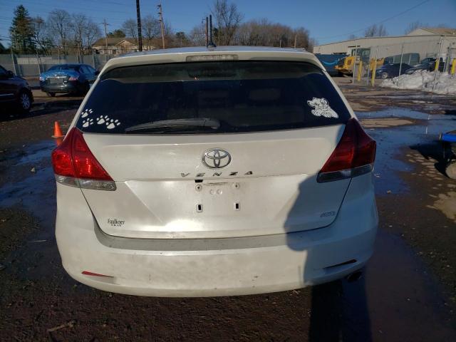 4T3BA3BB9AU018306 - 2010 TOYOTA VENZA WHITE photo 6