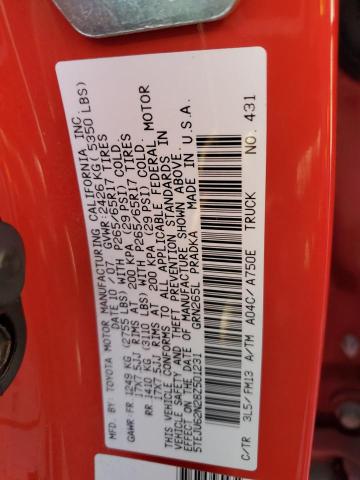 5TEJU62N28Z501231 - 2008 TOYOTA TACOMA DOUBLE CAB PRERUNNER RED photo 12