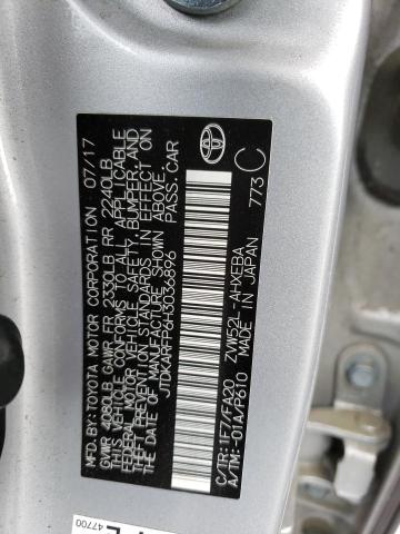 JTDKARFP6H3036896 - 2017 TOYOTA PRIUS PRIM 银色 照片 13