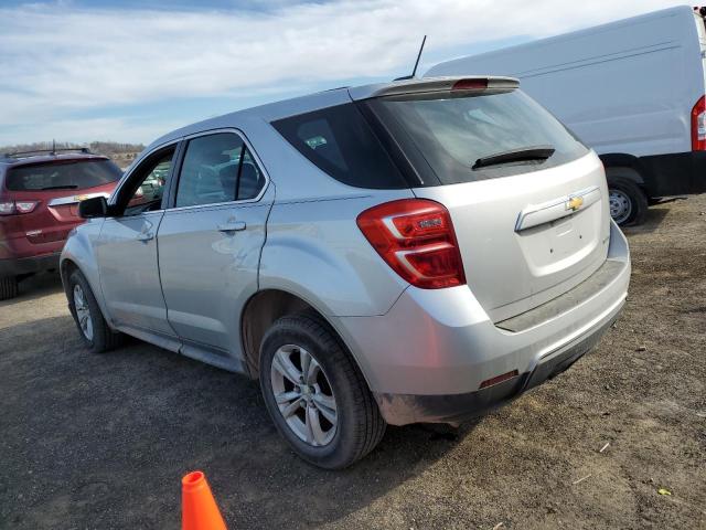 2GNALBEK0G1129105 - 2016 CHEVROLET EQUINOX LS SILVER photo 2