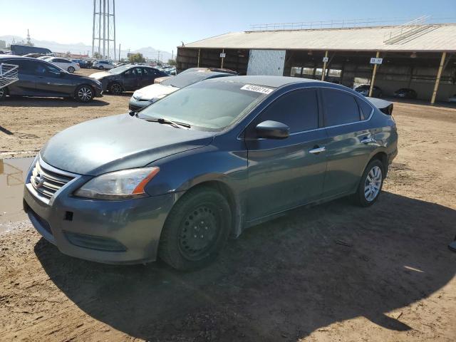 1N4AB7AP7EN852414 - 2014 NISSAN SENTRA S TEAL photo 1