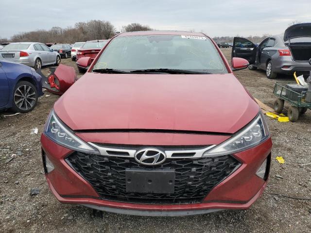 KMHD04LB4KU859105 - 2019 HYUNDAI ELANTRA SPORT RED photo 5