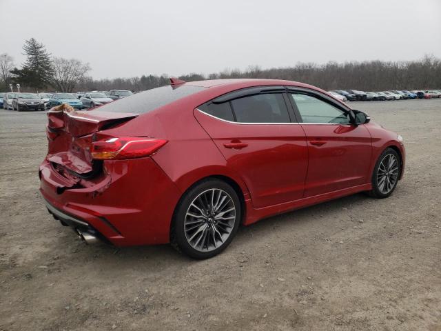 KMHD04LB8HU363989 - 2017 HYUNDAI ELANTRA SPORT RED photo 3