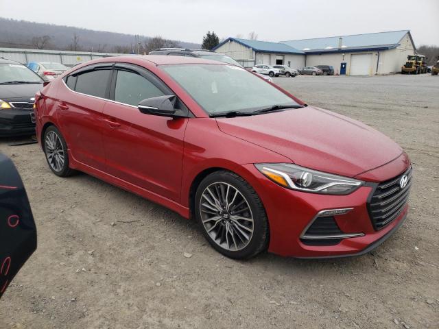 KMHD04LB8HU363989 - 2017 HYUNDAI ELANTRA SPORT RED photo 4