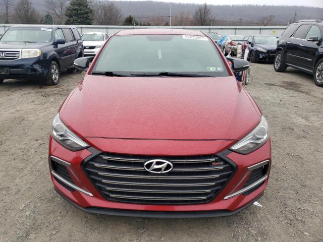 KMHD04LB8HU363989 - 2017 HYUNDAI ELANTRA SPORT RED photo 5