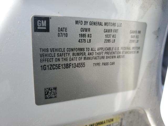 1G1ZC5E13BF134555 - 2011 CHEVROLET MALIBU 1LT 白色 照片 12