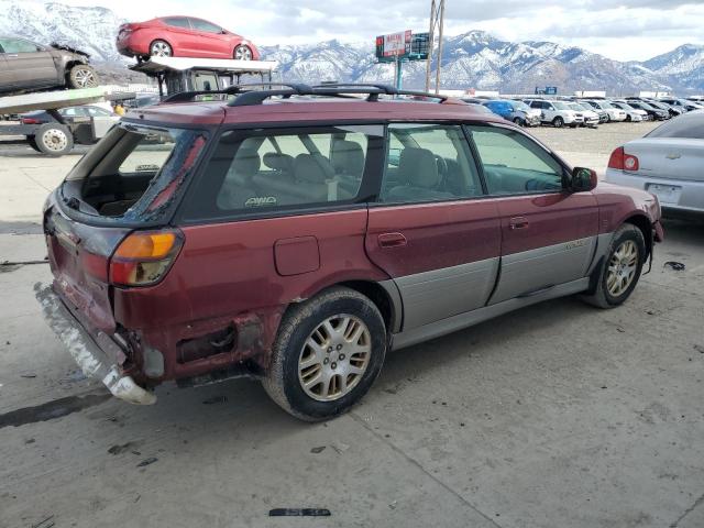 4S3BH806627609267 - 2002 SUBARU LEGACY OUTBACK H6 3.0 LL BEAN RED photo 3