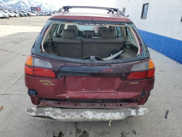 4S3BH806627609267 - 2002 SUBARU LEGACY OUTBACK H6 3.0 LL BEAN RED photo 6