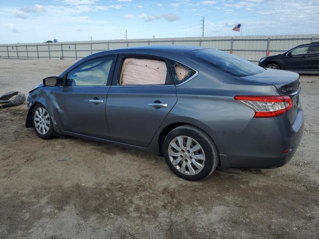 3N1AB7AP0FY365573 - 2015 NISSAN SENTRA S GRAY photo 2