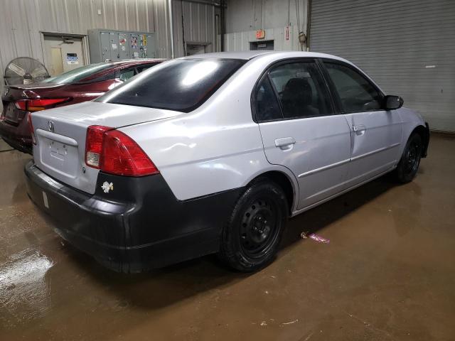 1HGES165X5L029764 - 2005 HONDA CIVIC LX SILVER photo 3