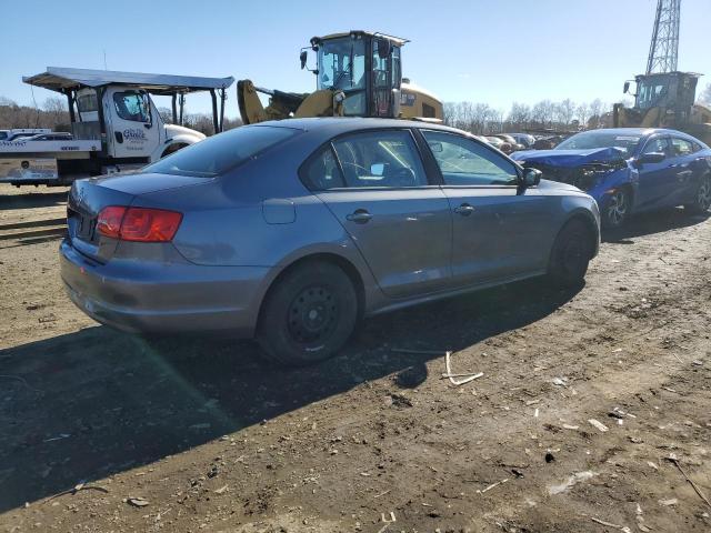 3VW2K7AJ0EM351205 - 2014 VOLKSWAGEN JETTA BASE GRAY photo 3