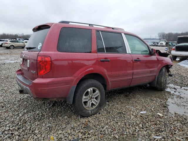 2HKYF18674H590979 - 2004 HONDA PILOT EXL RED photo 3