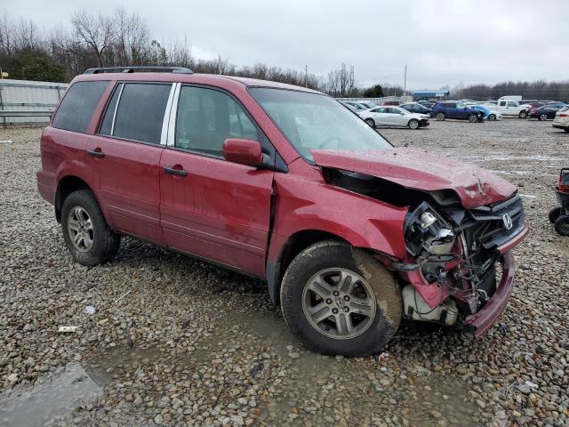 2HKYF18674H590979 - 2004 HONDA PILOT EXL RED photo 4