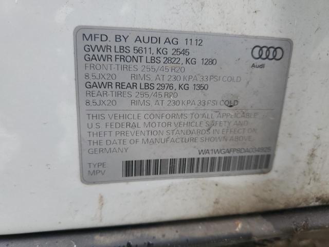 WA1WGAFP8DA034925 - 2013 AUDI Q5 PRESTIGE 白色 照片 13