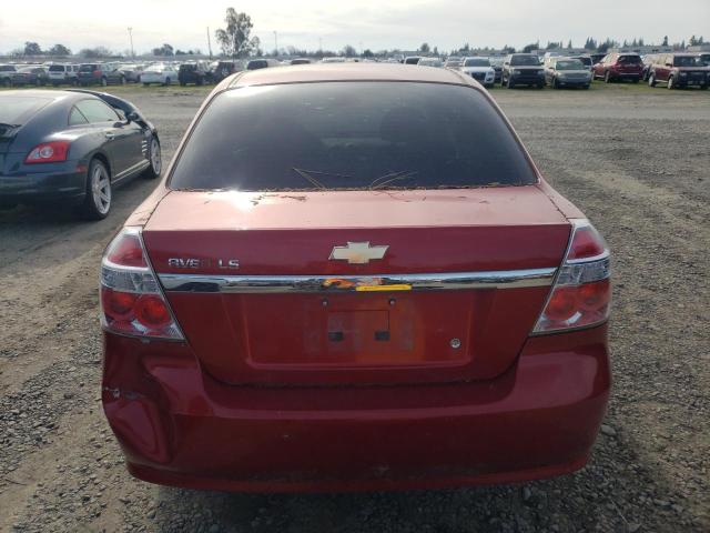 KL1TD56667B054113 - 2007 CHEVROLET AVEO BASE RED photo 6