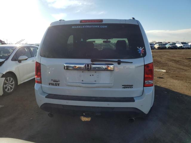 5FNYF4H91EB009424 - 2014 HONDA PILOT TOURING WHITE photo 6