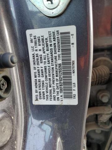 19XFB2F82FE293266 - 2015 HONDA CIVIC EX CHARCOAL photo 13