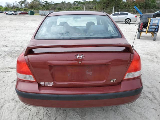 KMHDN45D73U645310 - 2003 HYUNDAI ELANTRA GT GLS BURGUNDY photo 6