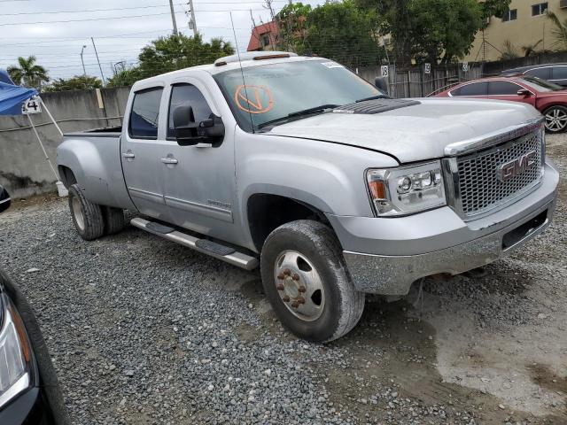 1GT424C85CF227061 - 2012 GMC SIERRA K3500 SLT SILVER photo 4