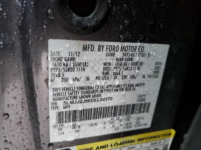 5LMJJ2J56DEL02370 - 2013 LINCOLN NAVIGATOR ვერცხლისფერი ფოტო 13