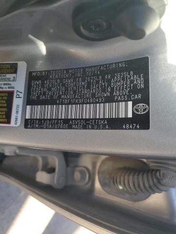 4T1BF1FK9FU480493 - 2015 TOYOTA CAMRY LE SILVER photo 12