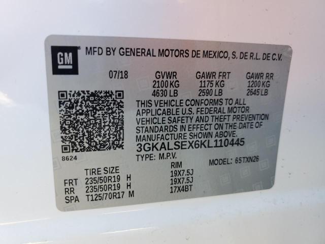 3GKALSEX6KL110445 - 2019 GMC TERRAIN DENALI WHITE photo 13