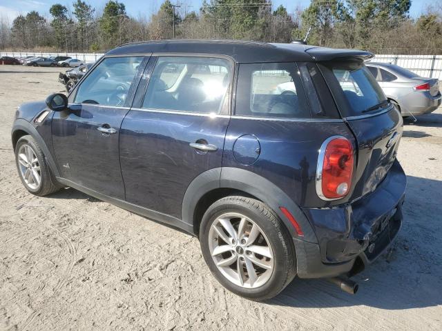 WMWZC5C51CWL60153 - 2012 MINI COOPER S COUNTRYMAN BLUE photo 2