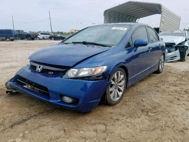 2HGFA55569H703086 - 2009 HONDA CIVIC SI BLUE photo 2