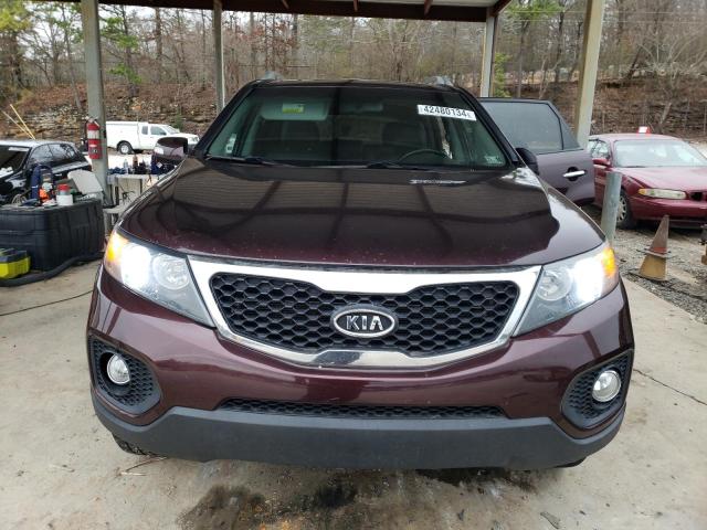 5XYKUDA25CG306128 - 2012 KIA SORENTO EX MAROON photo 5