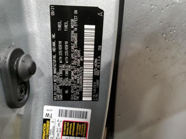 5TDGZRBH2MS157429 - 2021 TOYOTA HIGHLANDER XLE ვერცხლისფერი ფოტო 12