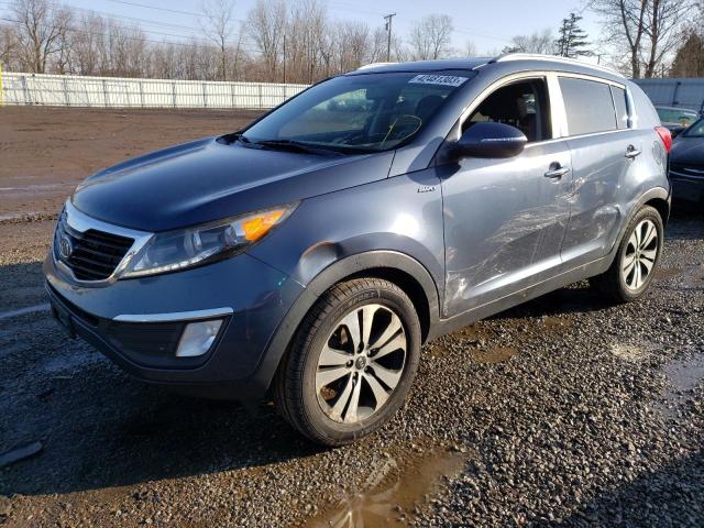 KNDPCCA29C7347782 - 2012 KIA SPORTAGE EX BLUE photo 1