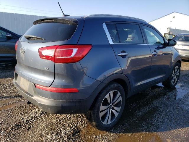 KNDPCCA29C7347782 - 2012 KIA SPORTAGE EX BLUE photo 3