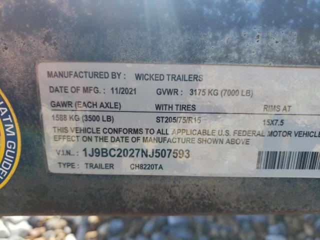 1J9BC2027NJ507593 - 2022 UTILITY TRAILER Qara foto 10
